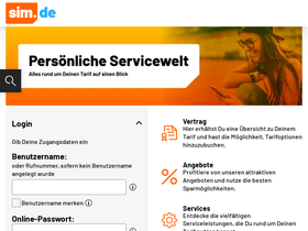 Аналитика трафика для service.sim.de